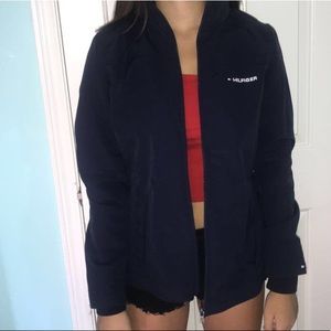 a Tommy Hilfiger rain jacket
